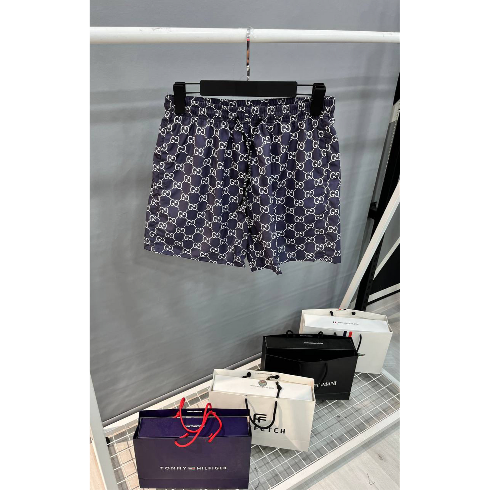 Dark Blue Monogram Swimwear