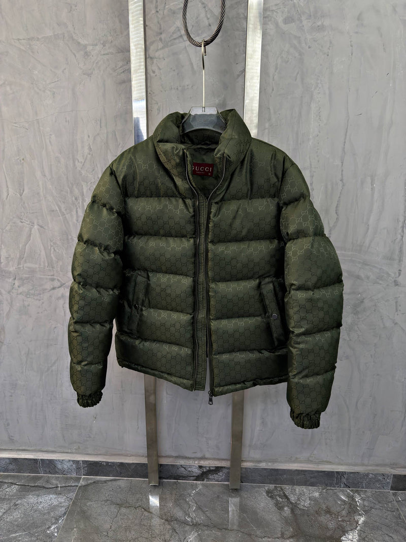 Dark Green Monogram Bomber Jacket