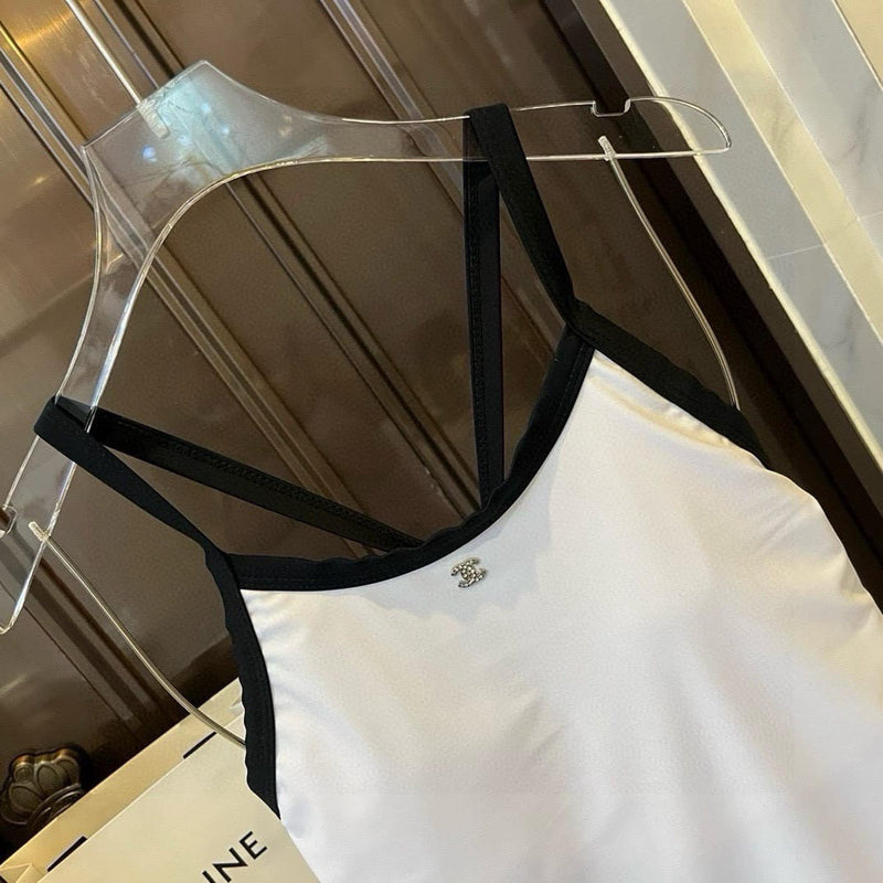 White Women Swimwear One Piece