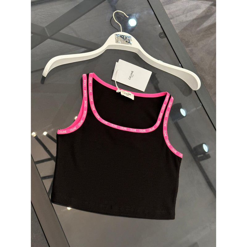 Cotton Women Crop Top in Black and White