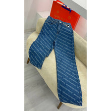 Women Blue Monogram Jeans