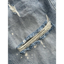 Light Blue Denim Ripped Shorts