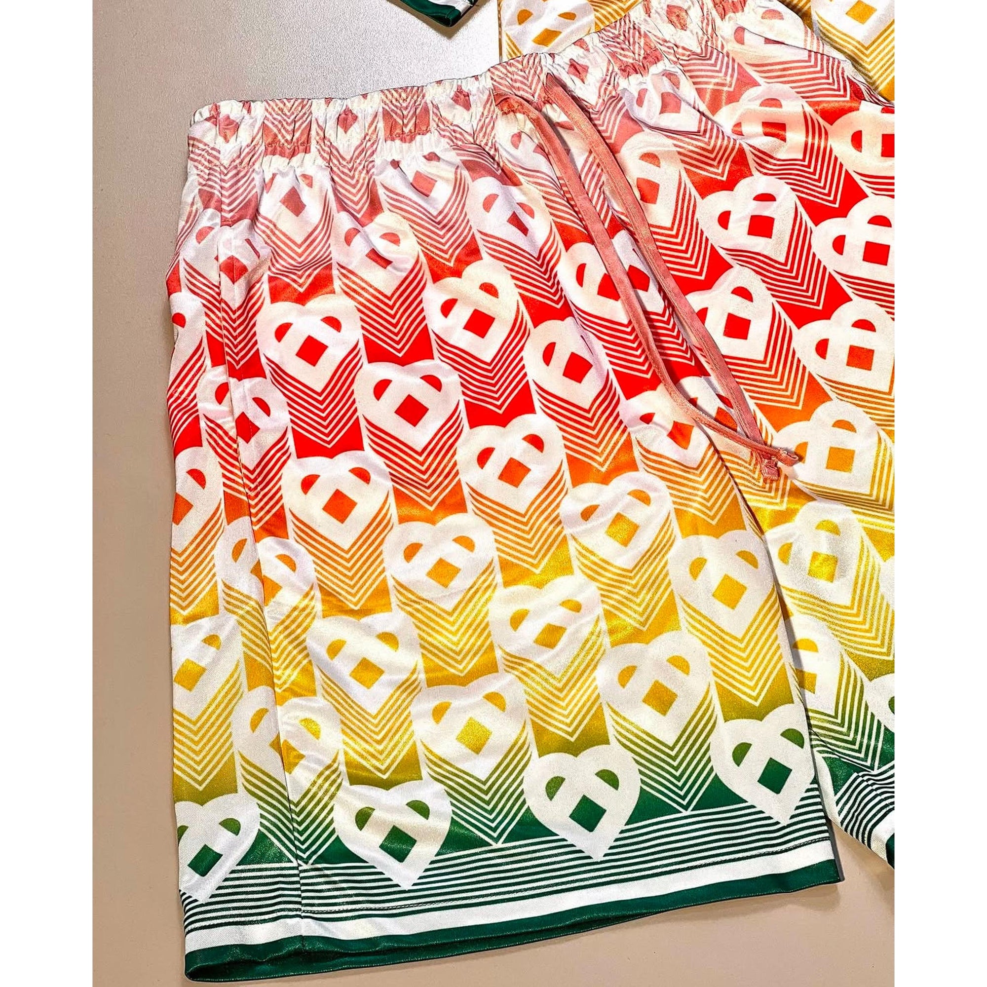 Monogram Colorful Satin Summer Set 2 pieces
