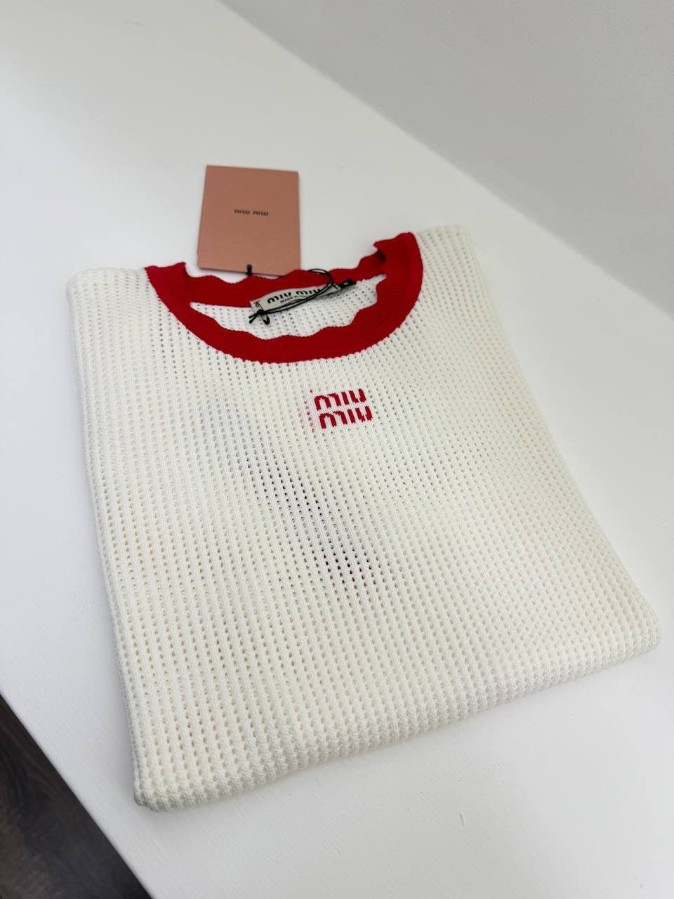 White Knitted T-shirt