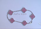 Pink Silver V Cleef Bracelet