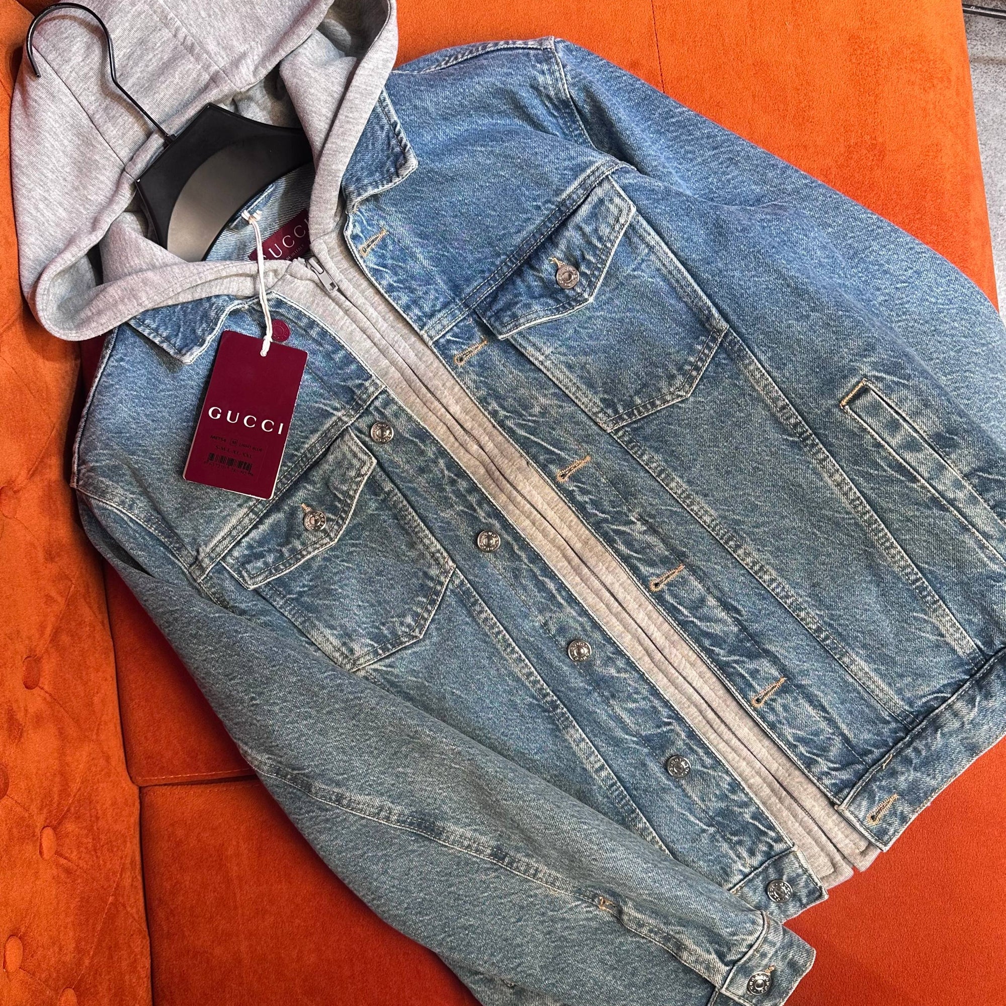 Blue Denim Jacket-Hoodie