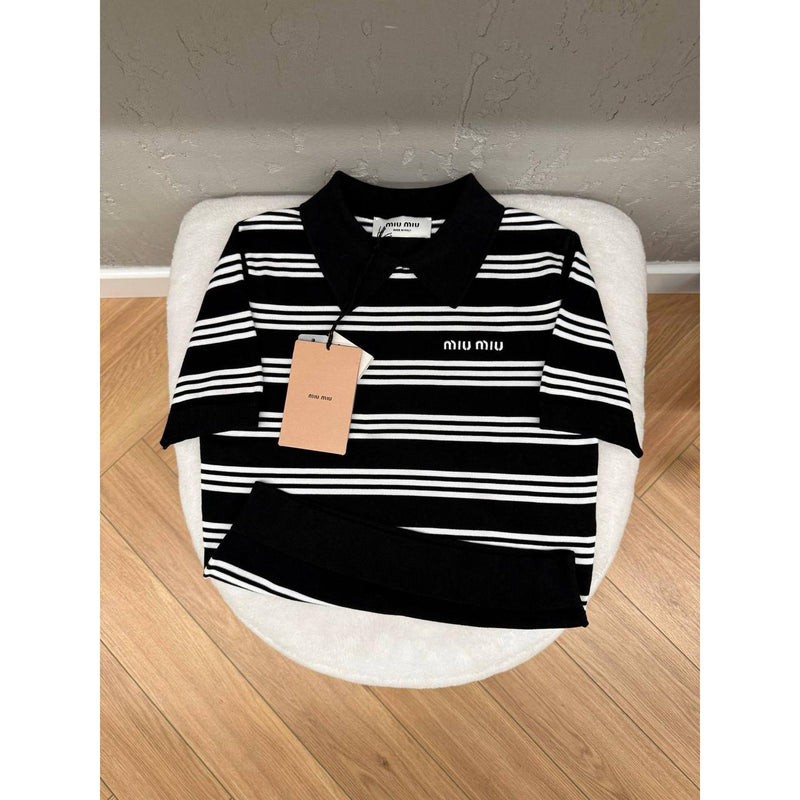 Black Women Knitted T-shirt