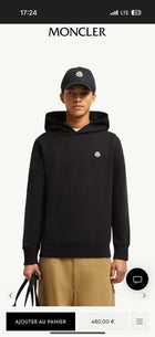 Black Cotton Hoodie