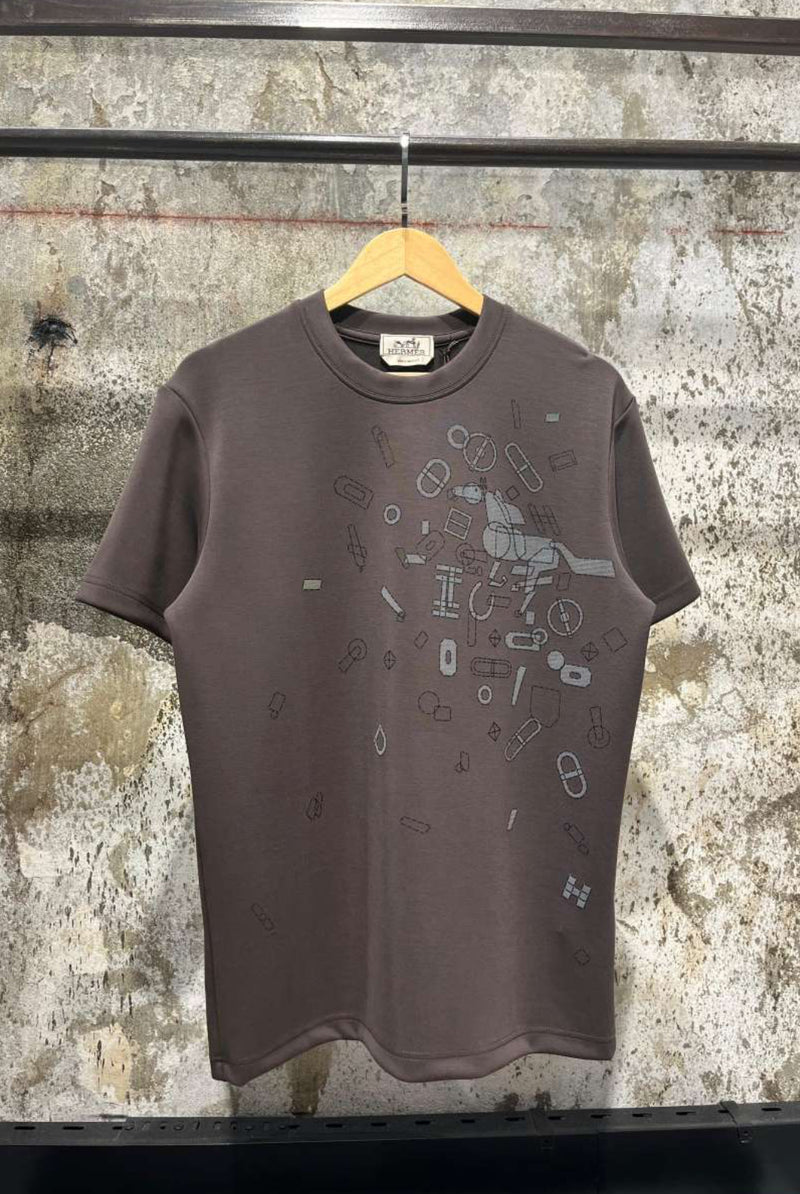 Brown Cotton T-shirt