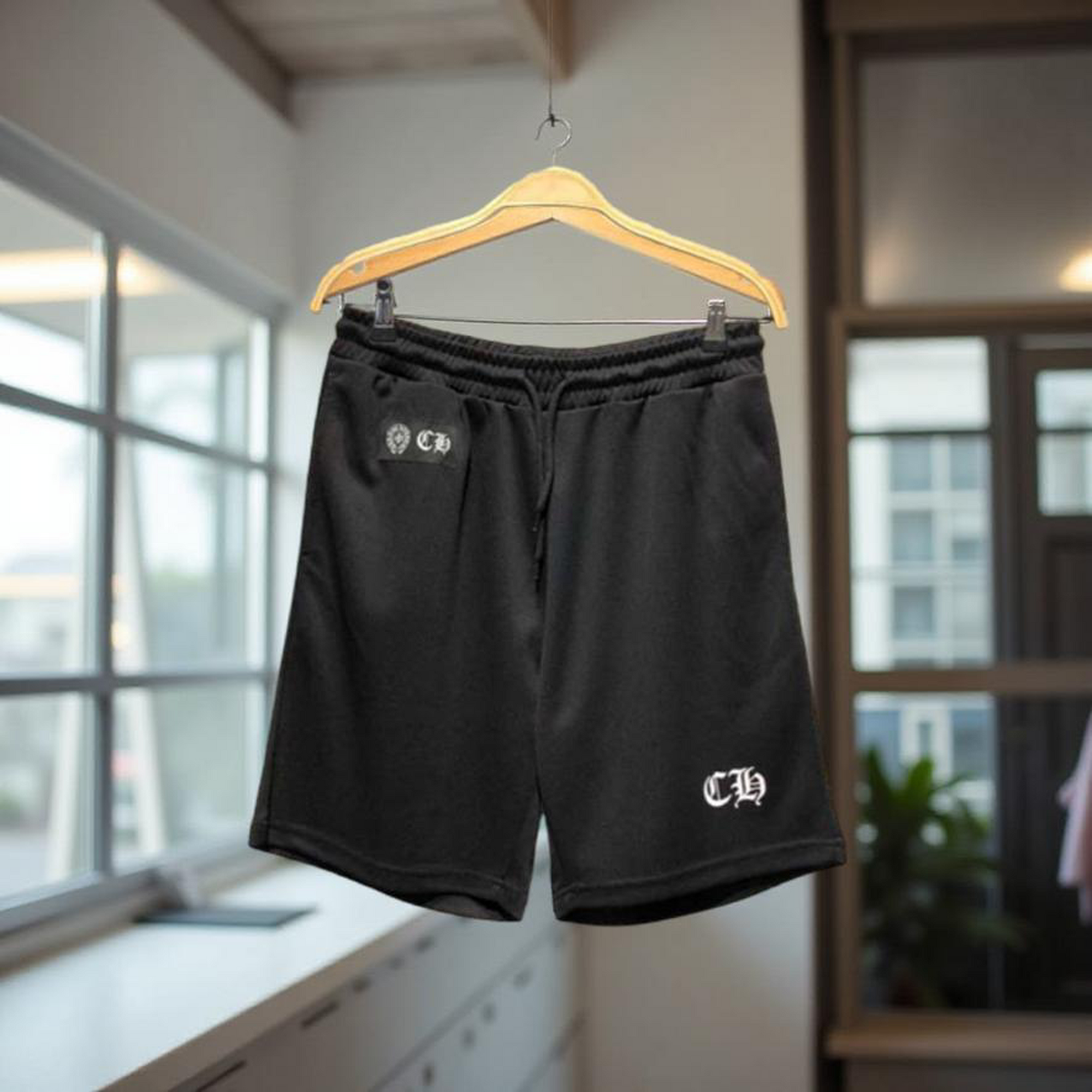 Black Mesh Shorts