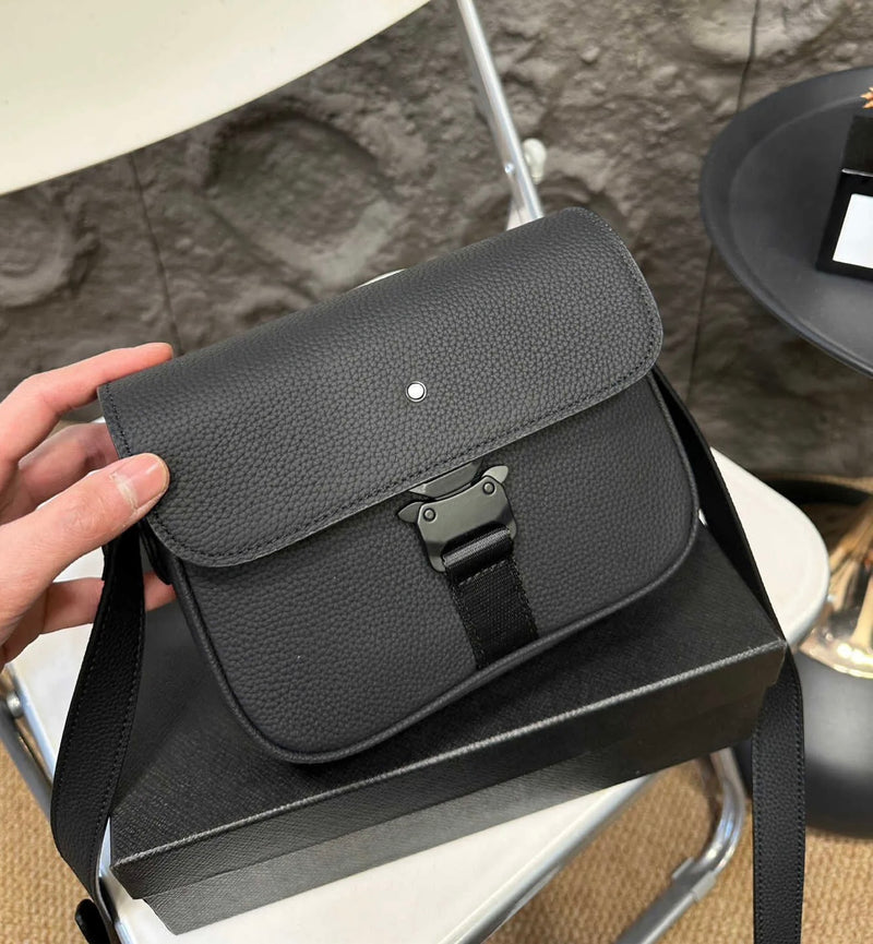 Black Leather Cross Body Bag