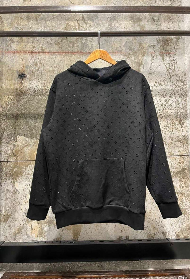 Black Cotton Hoodie