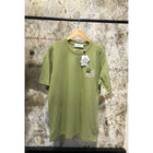 Green Cotton T-shirt with Embroidered Logo