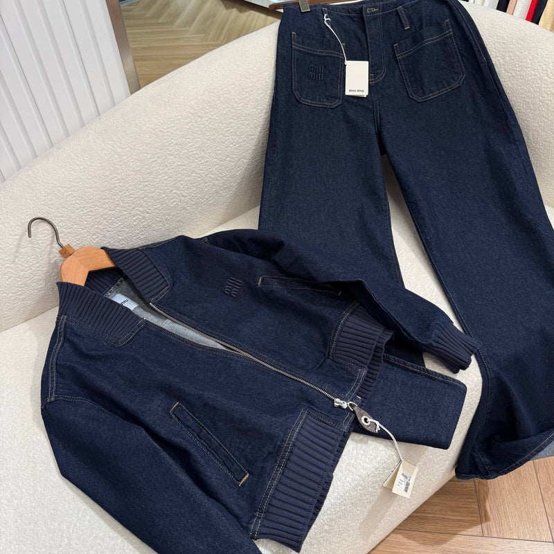 Dark Blue Denim Set