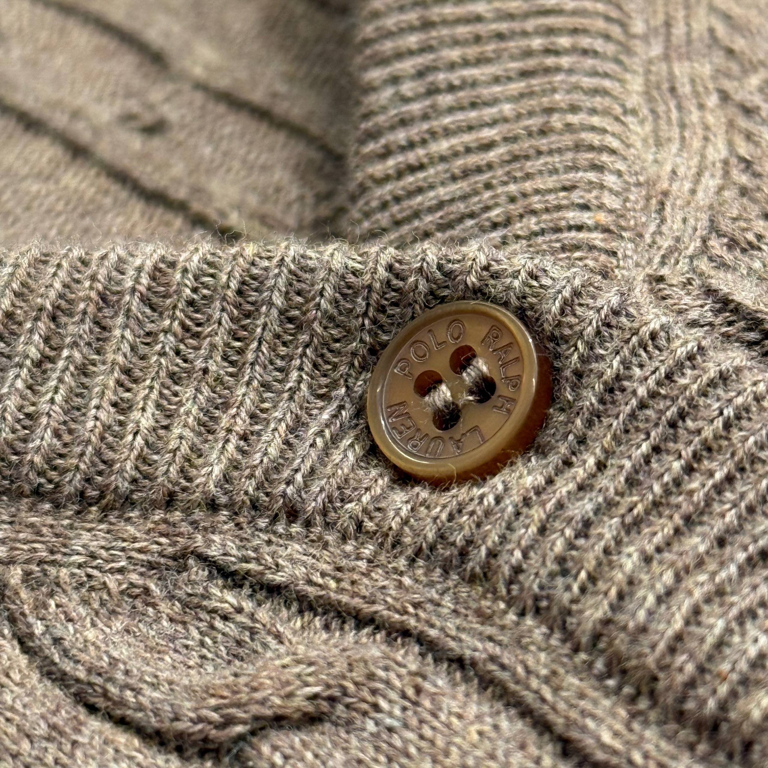 Brown Knitted Women Cardigan