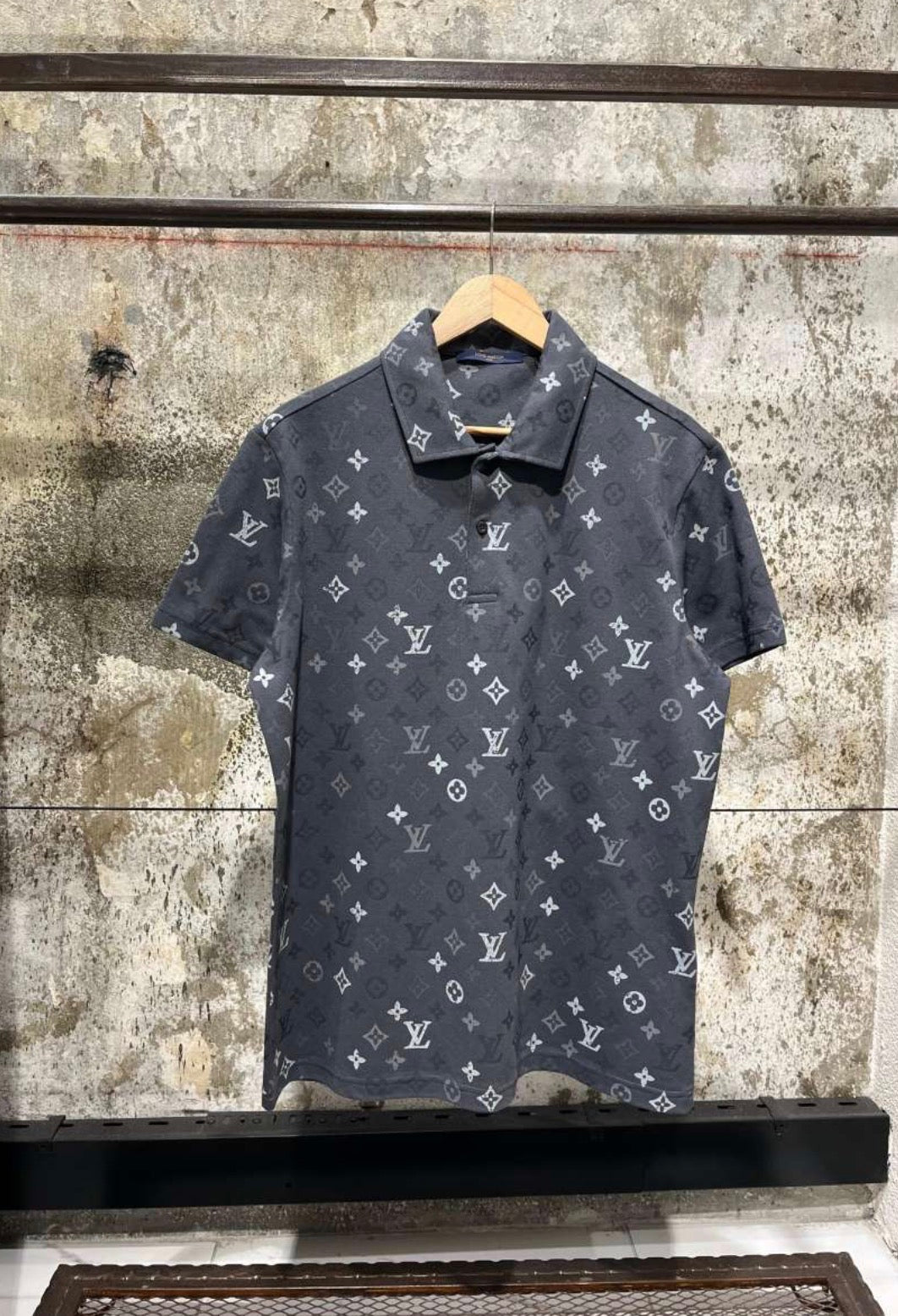 Dark Grey Monogram Polo