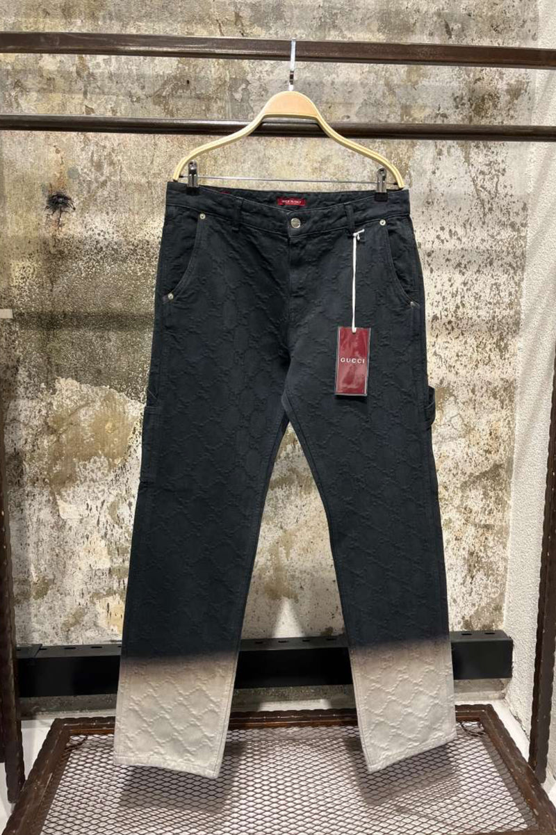 Black Monogram Jeans