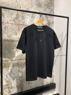 Black & White Oversized T-shirt with Metal Cross