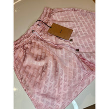 Satin Women Pink Monogram Shorts
