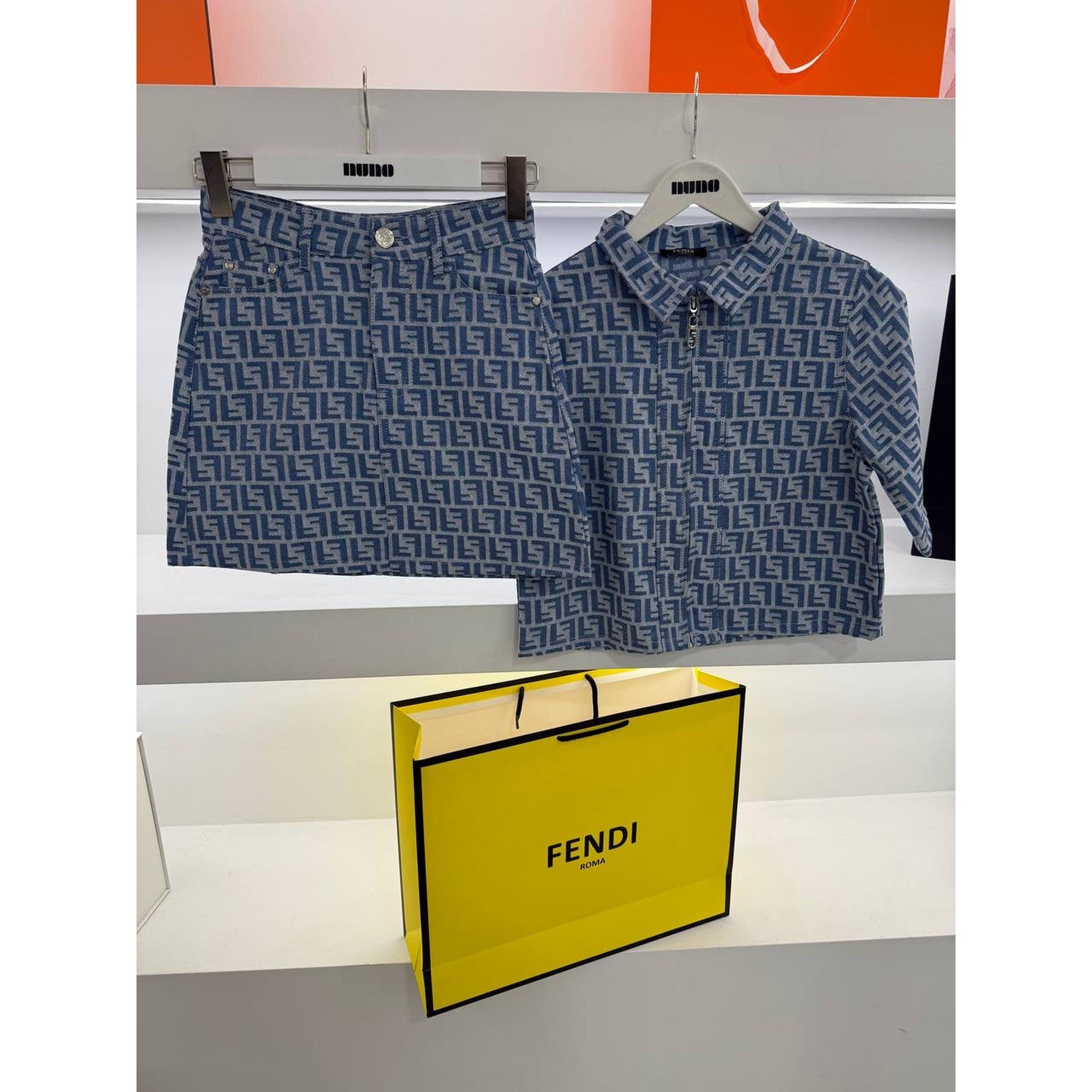 Plavi traper monogram ženski set