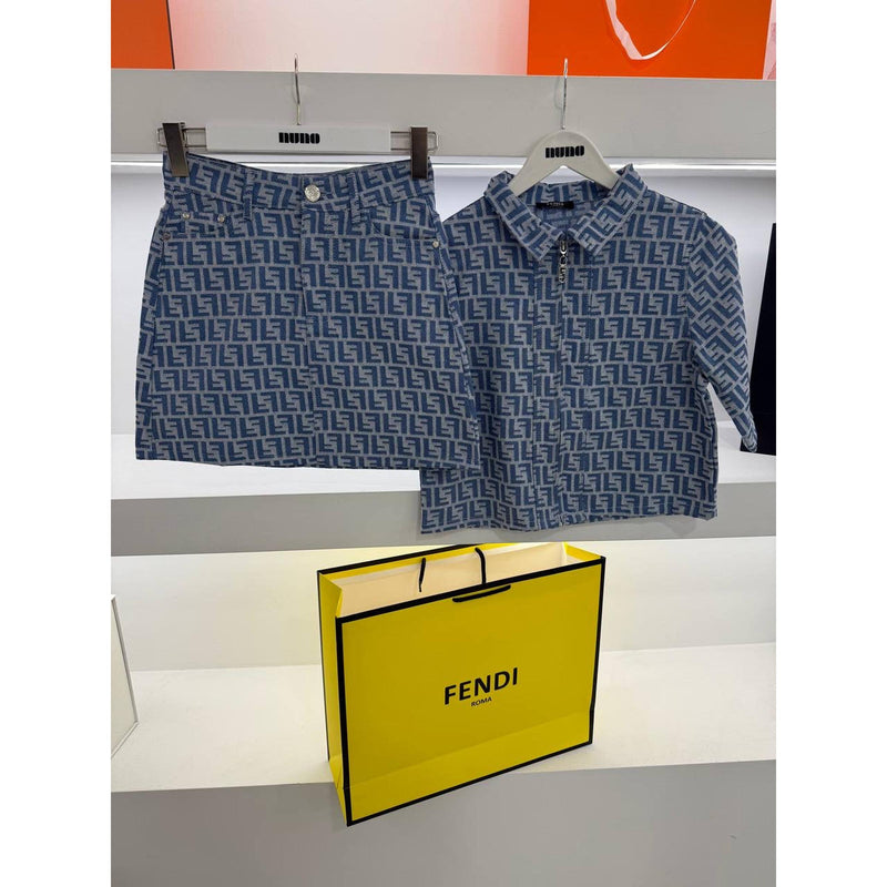 Plavi traper monogram ženski set