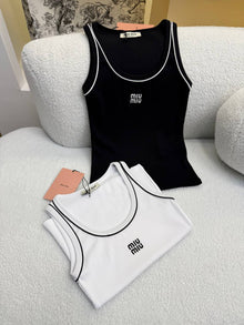 Black and White Women Cotton Top