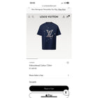 Dark Blue Oversized T-Shirt with Embroidered Logo
