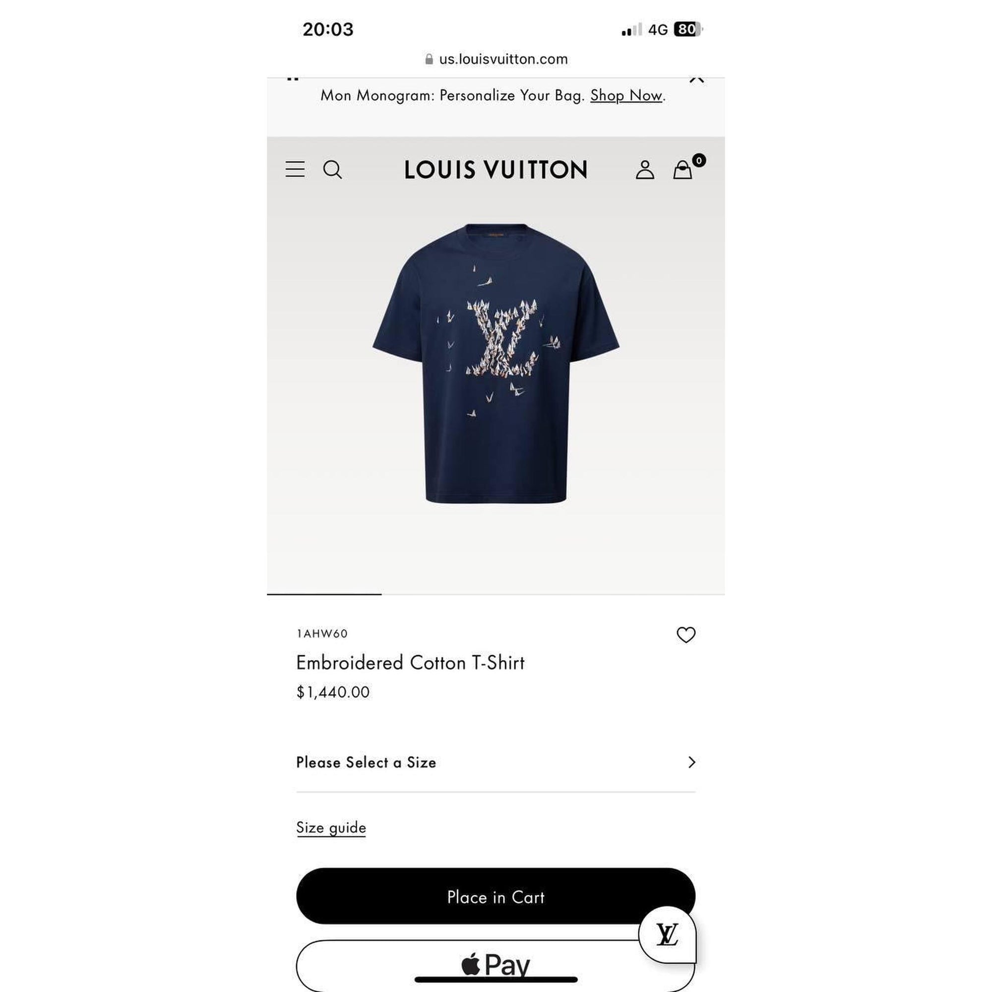 Dark Blue Oversized T-Shirt with Embroidered Logo