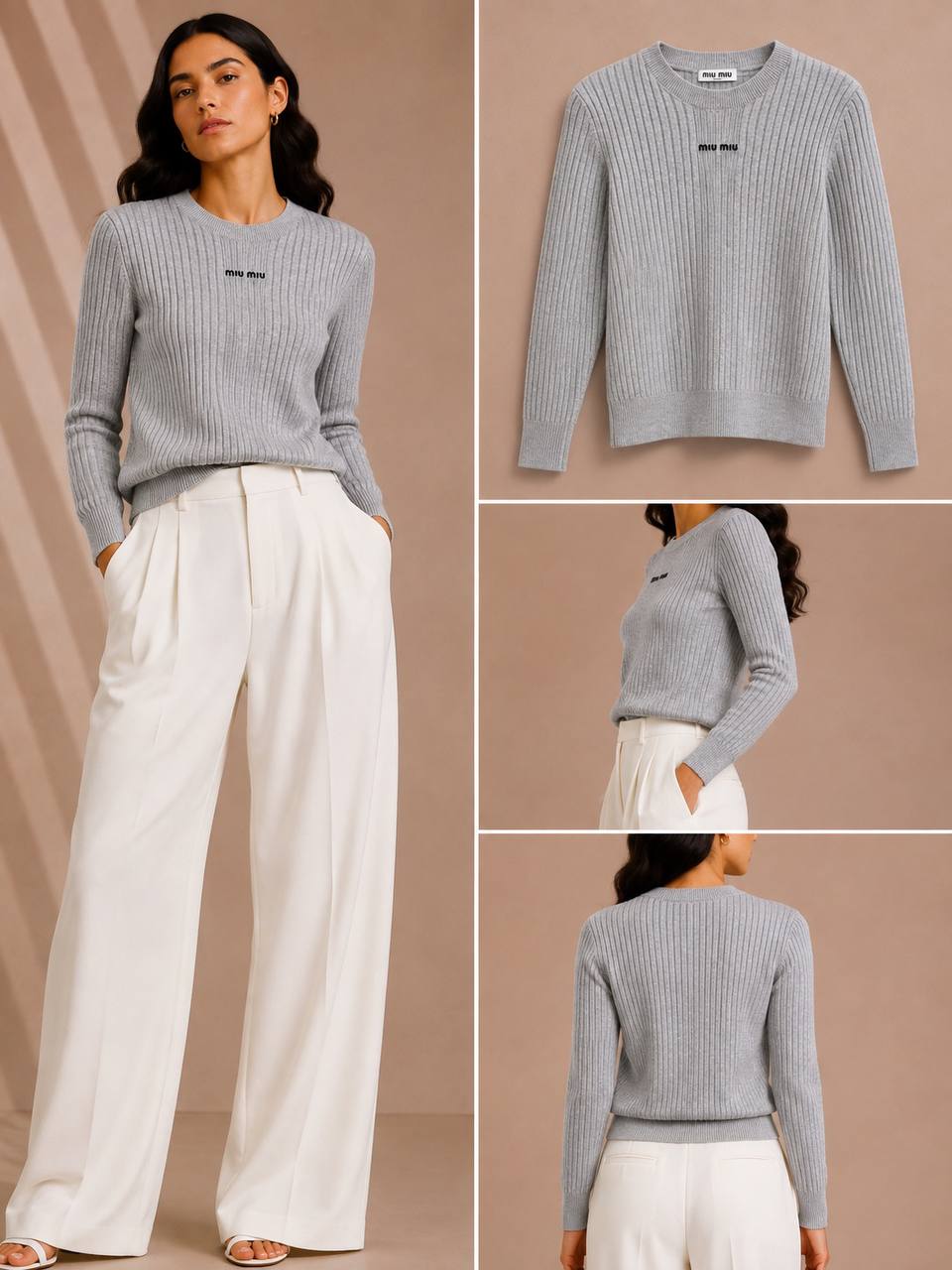 Grey Cotton Sweater
