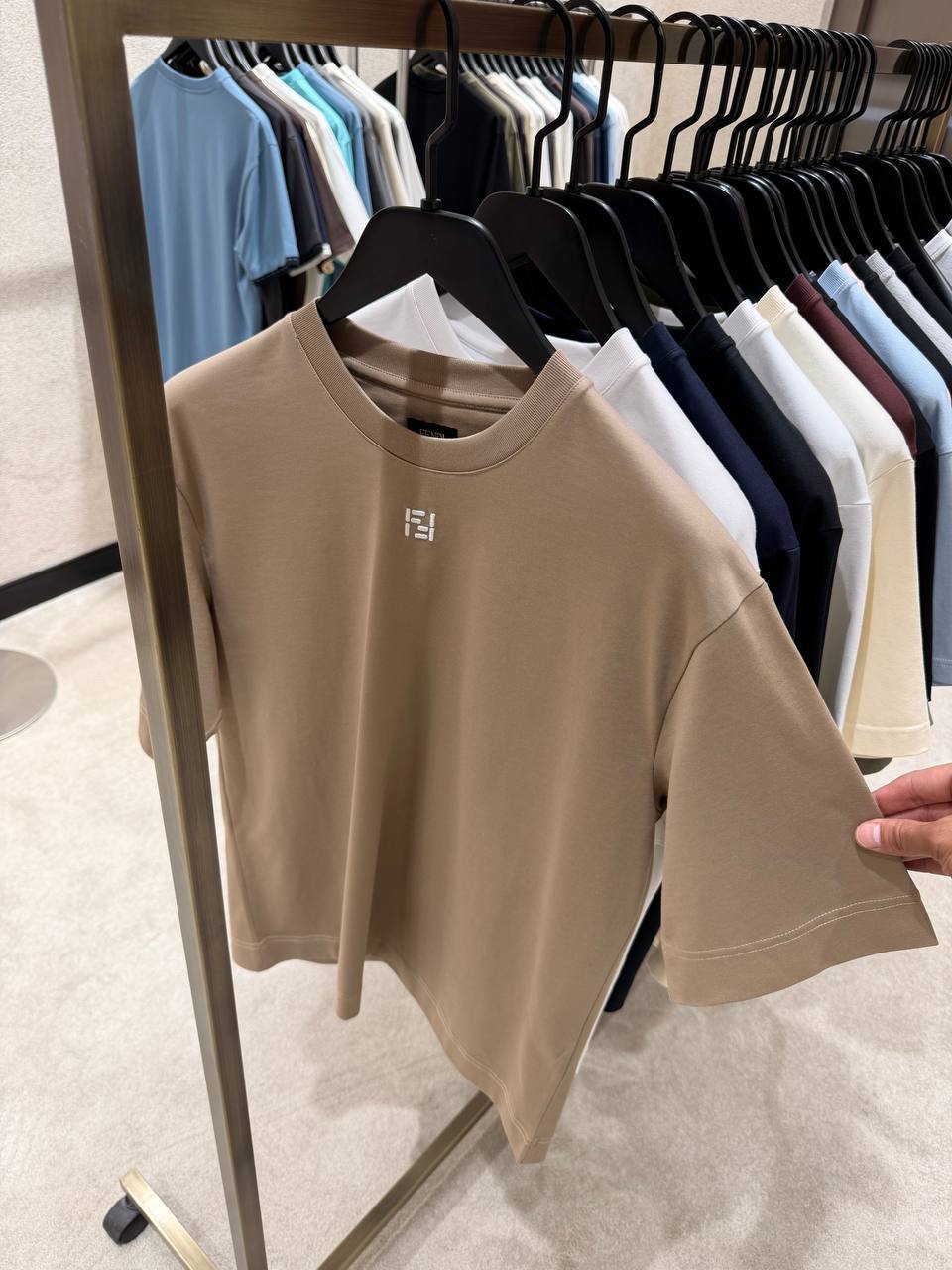 Beige Cotton T-shirt