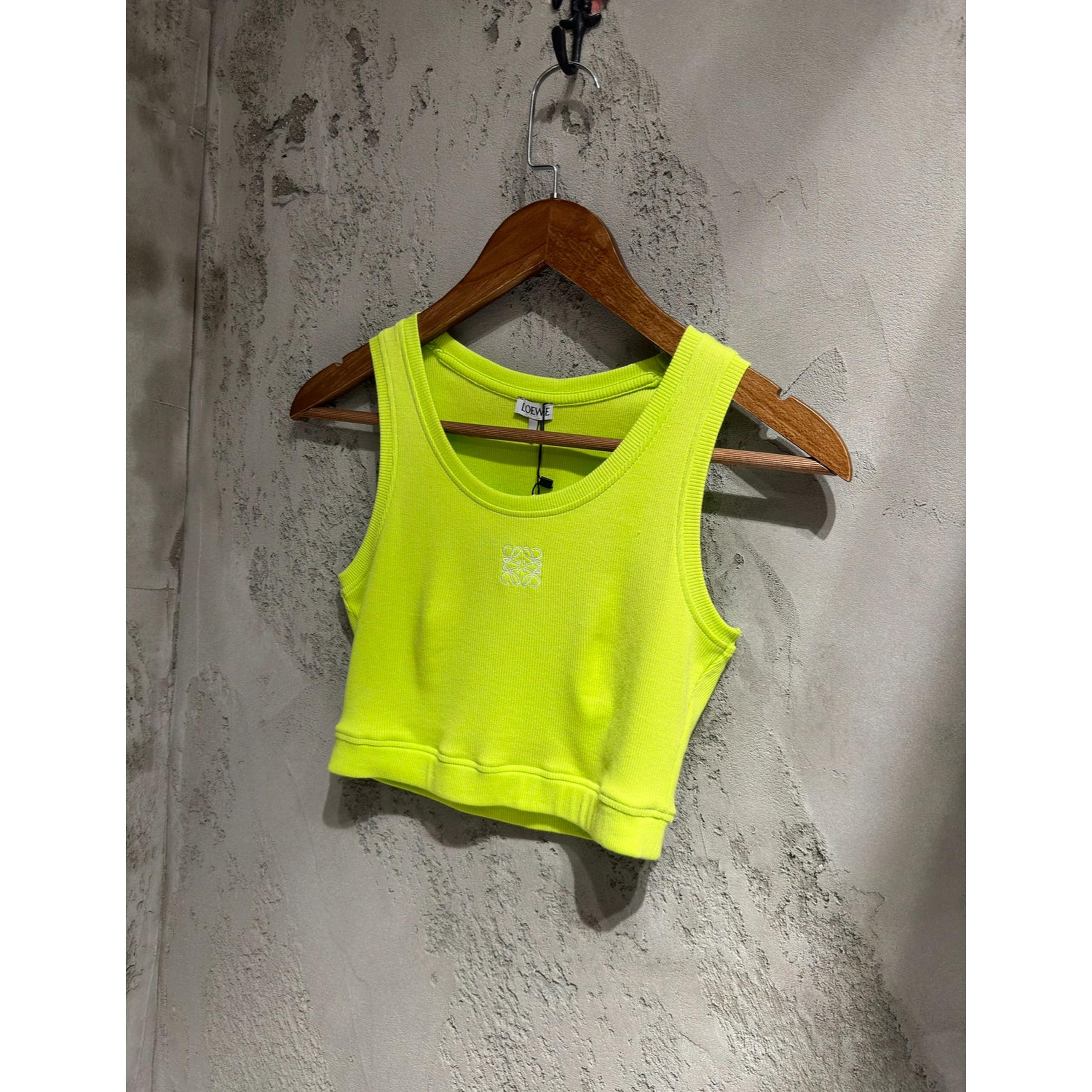 Zelený dámský crop top s vyšívaným logem