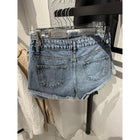 Light Blue Denim Women Shorts