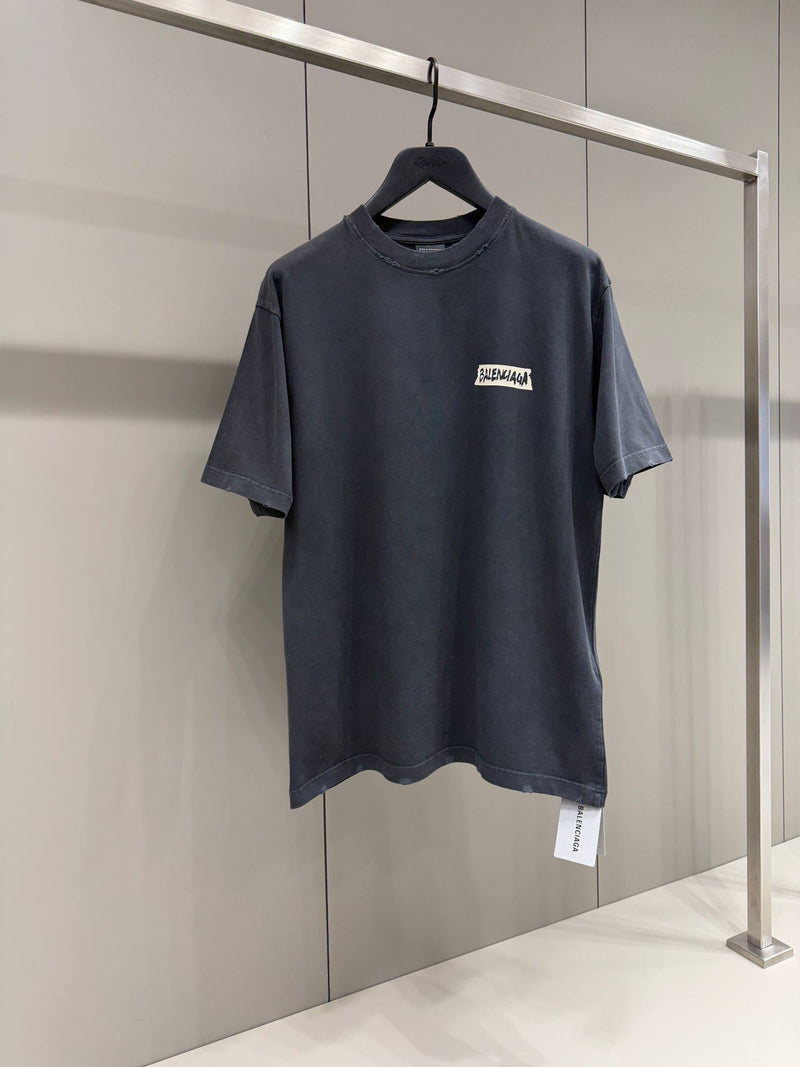 Dark Grey Cotton T-shirt