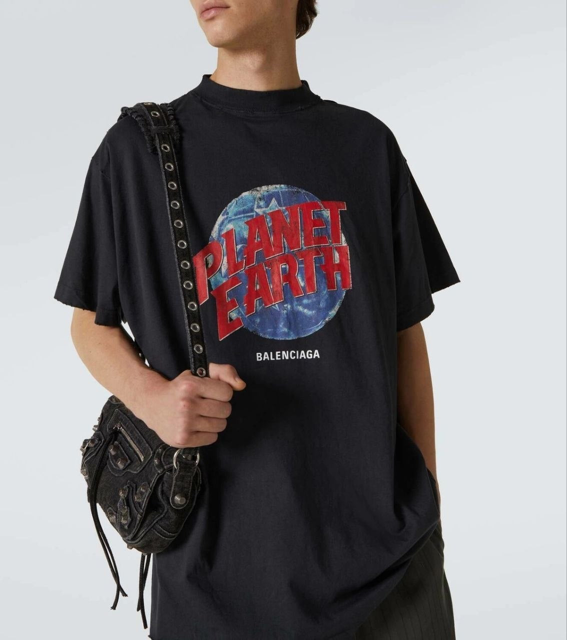 Dark Grey Cotton Oversized T-shirt