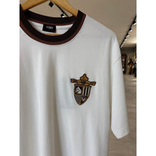 White Cotton T-shirt with Embroidered Logo