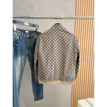 Béžová monogramová bomber bunda