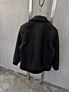 Black Leather Monogram Jacket
