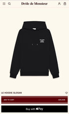 Black Cotton Hoodie