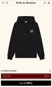 Black Cotton Hoodie