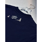 Dark Blue Oversized T-Shirt with Embroidered Logo