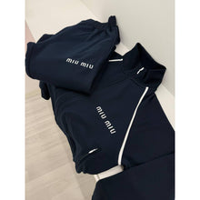 Dark Blue Women Cotton Tracksuit