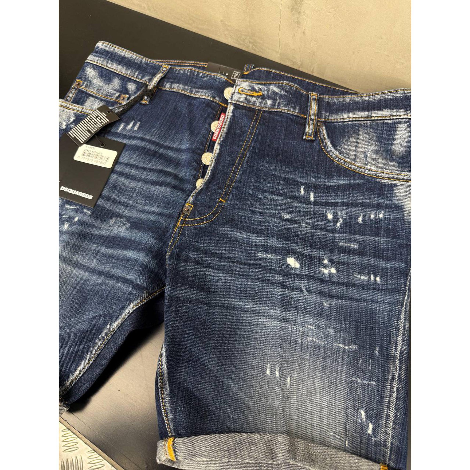 Blue Ripped Shorts