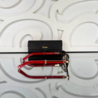 Black Sunglasses with Red Golden Frames