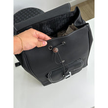 Black Real Leather Backpack