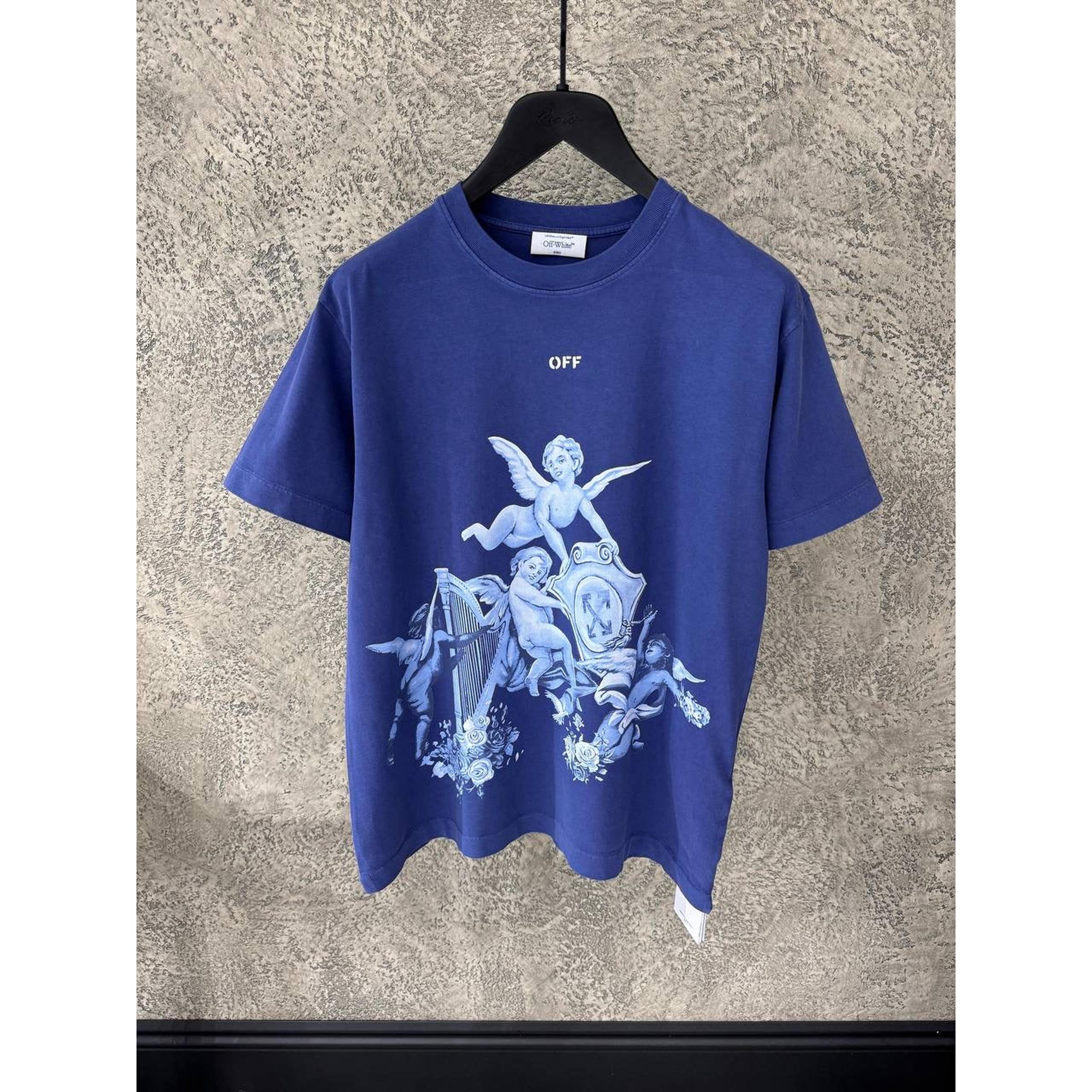 Blue Oversized T-Shirt with Angels