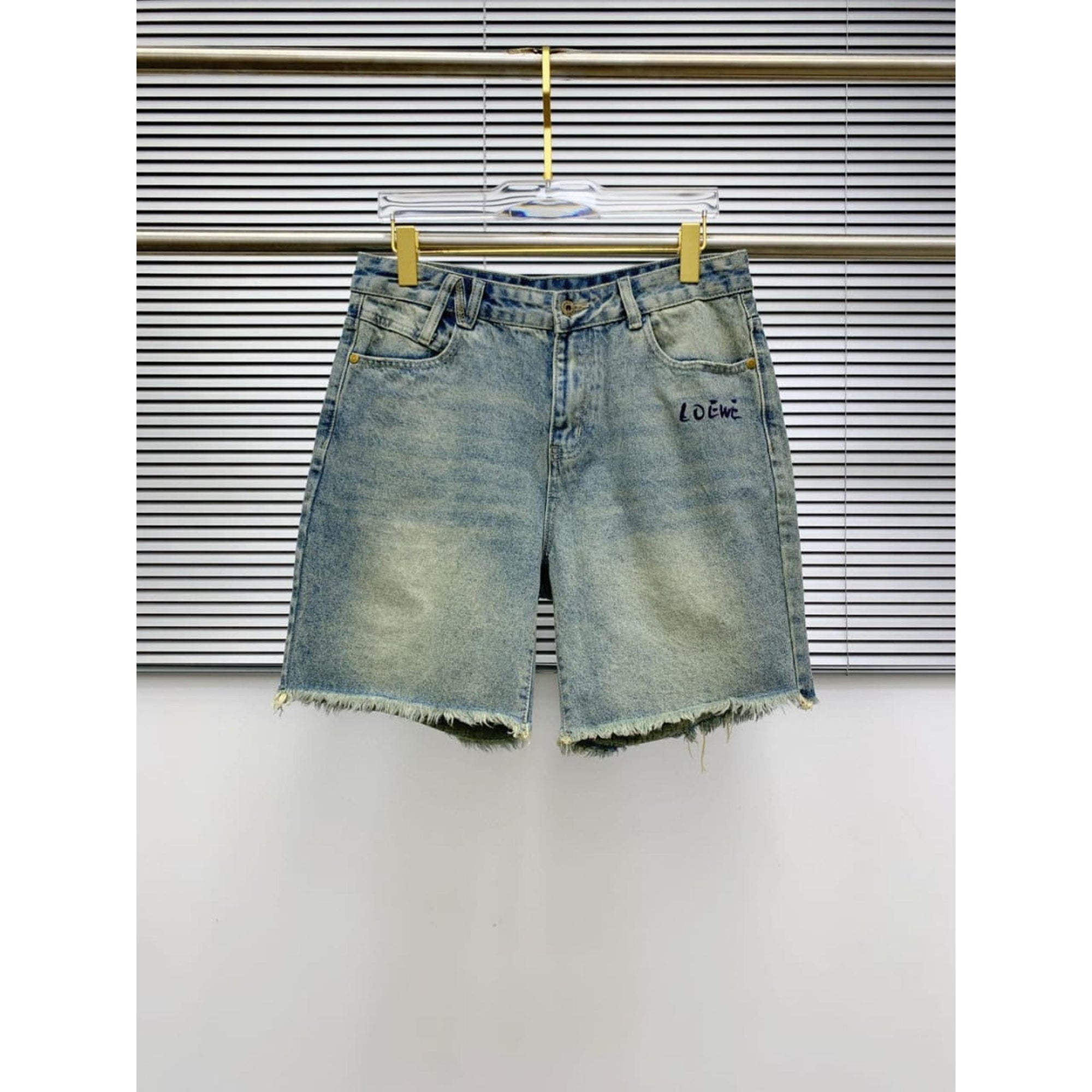 Blue Ripped Shorts