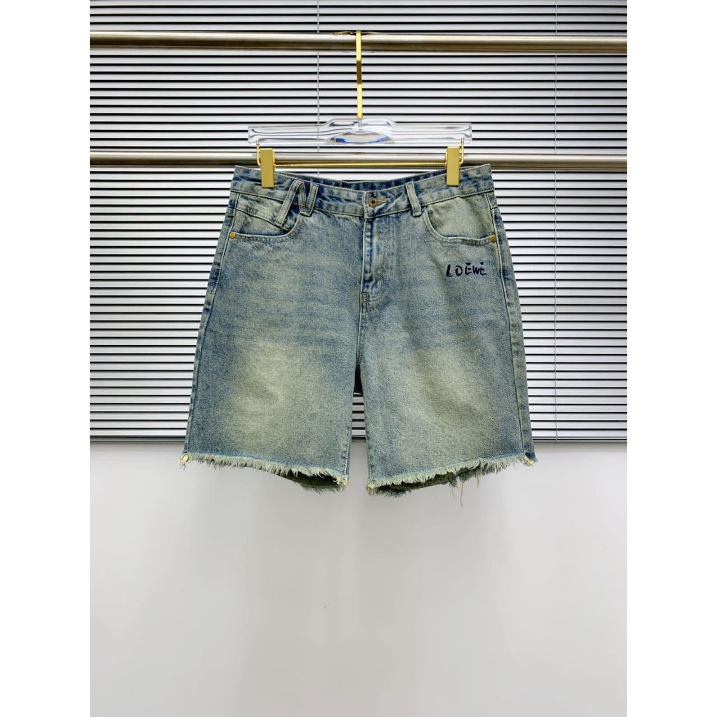 Blue Ripped Shorts