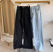 Black & Blue Ripped Jeans