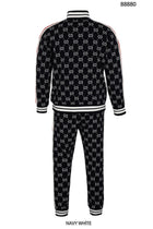 Navy Blue Monogram Tracksuit