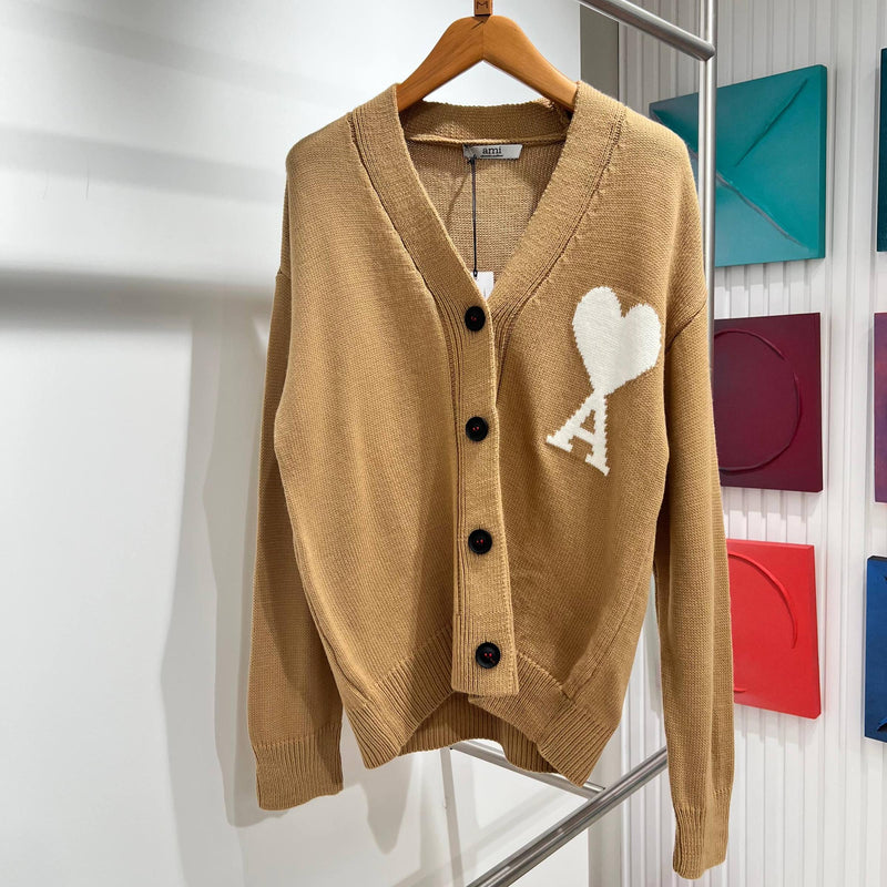 Beige Women Knitted Cardigan